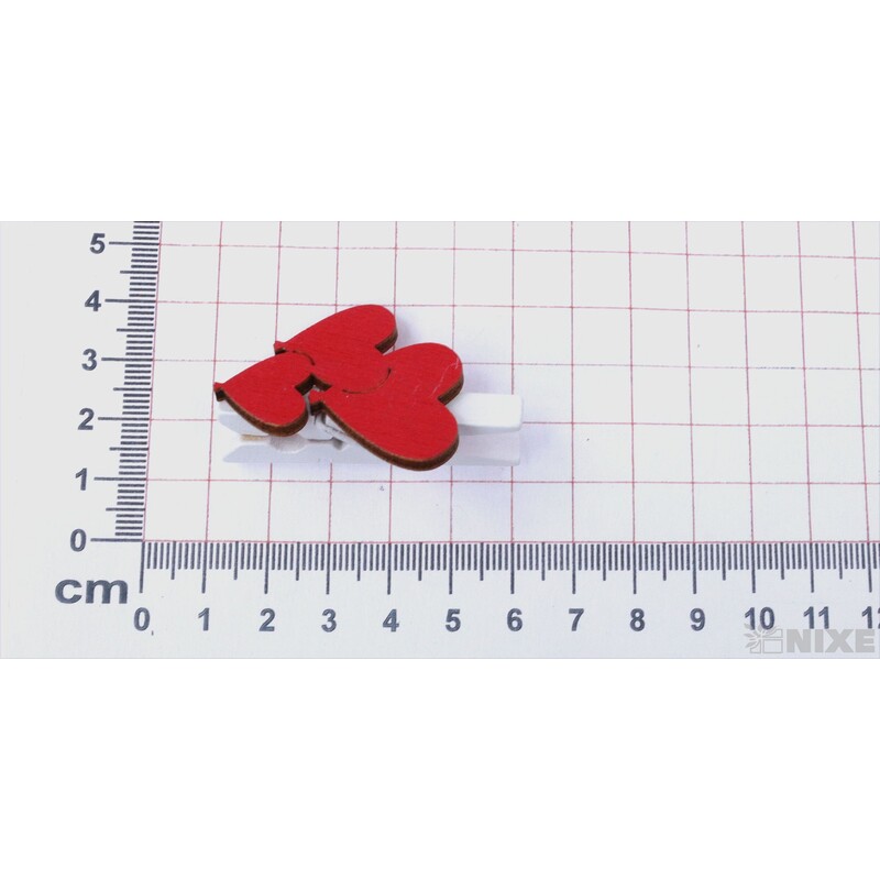 KOLÍČEK SRDCE 4x5cm 6ks*ČERVENÁ