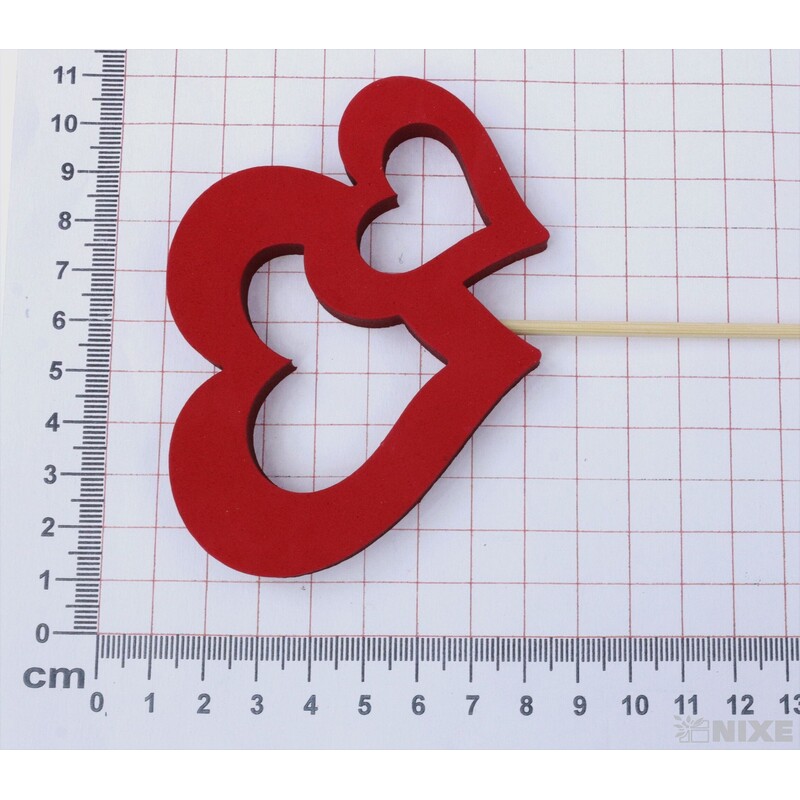 ZÁPICH D SRDCE 10x38cm 8ks*ČERVENÁ