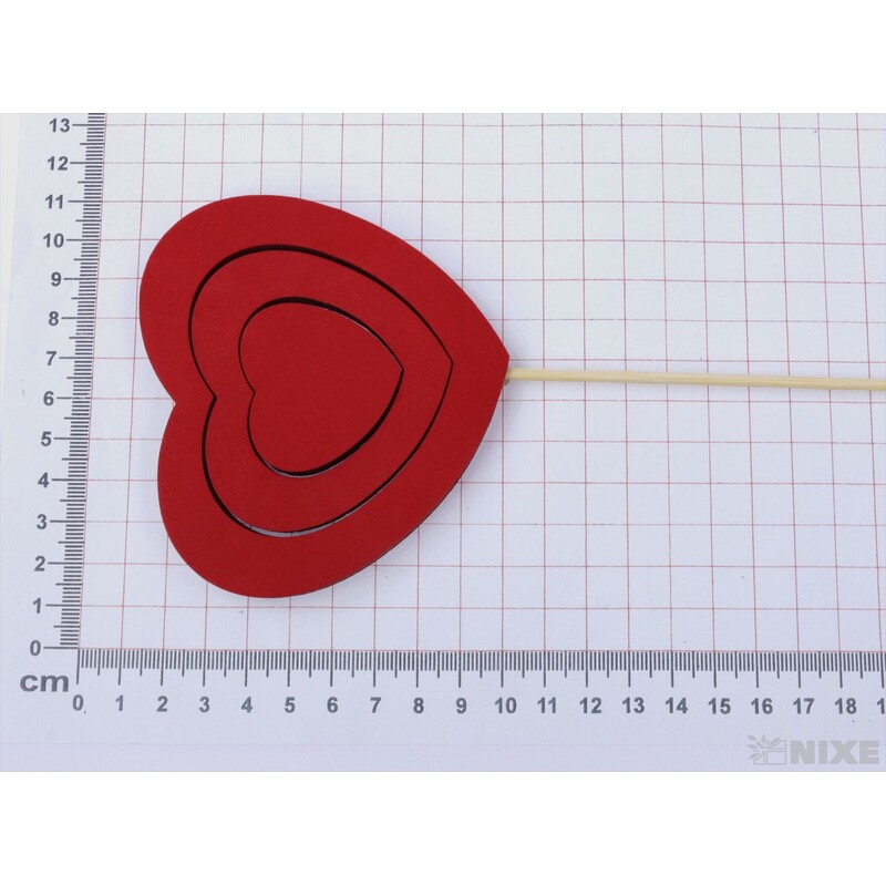 ZÁPICH SRDCE 10x40cm 8ks*ČERVENÁ