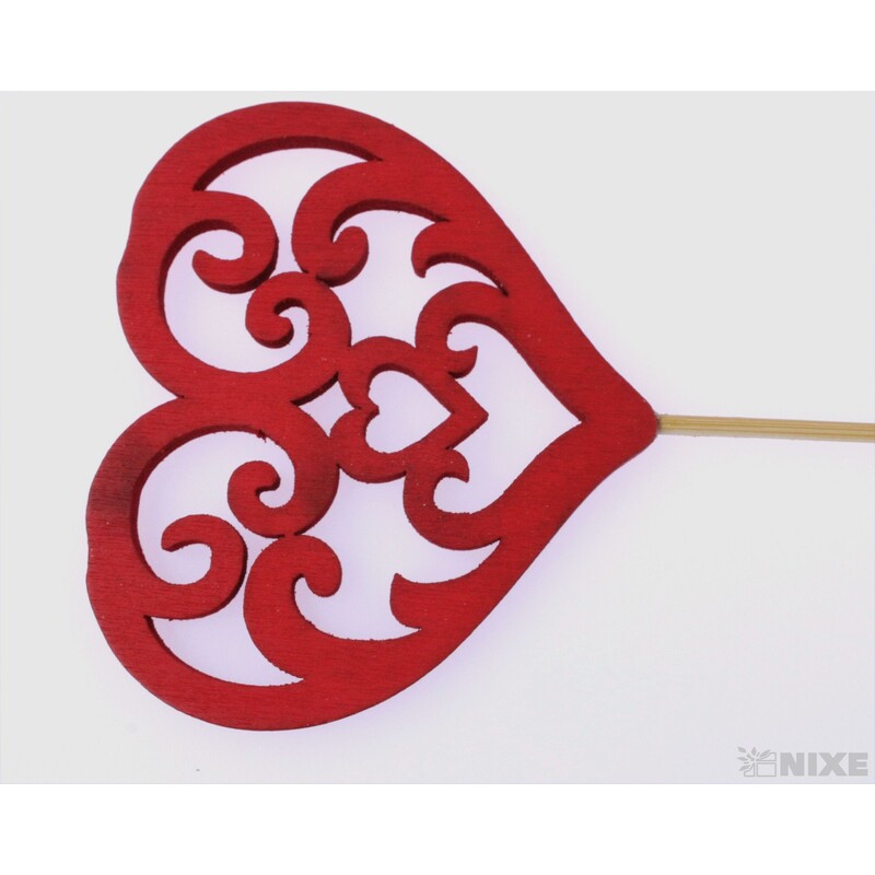 ZÁPICH SRDCE 8x27cm 16ks*ČERVENÁ