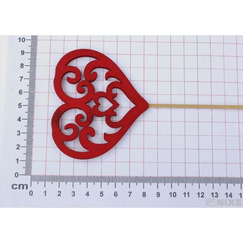 ZÁPICH SRDCE 8x27cm 16ks*ČERVENÁ