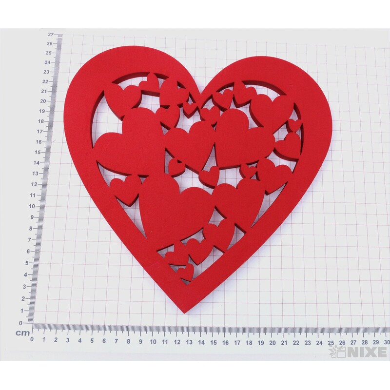 ZÁVĚS SRDCE 25cm*ČERVENÁ