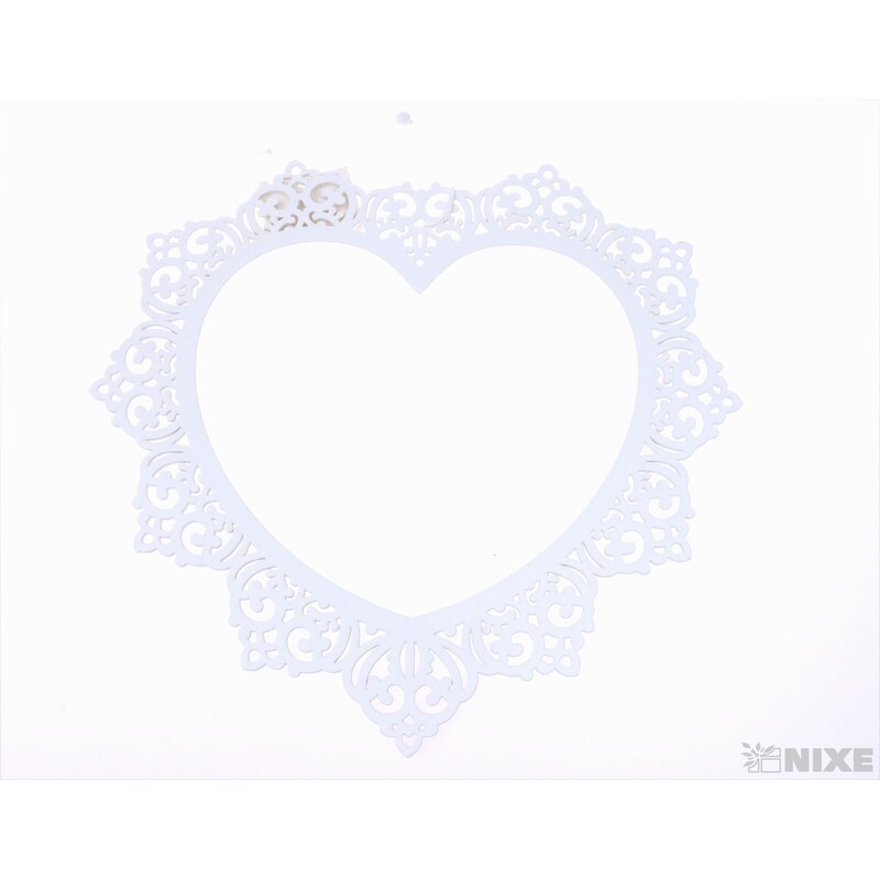 ZÁVĚS SRDCE 29cm*BÍLÁ