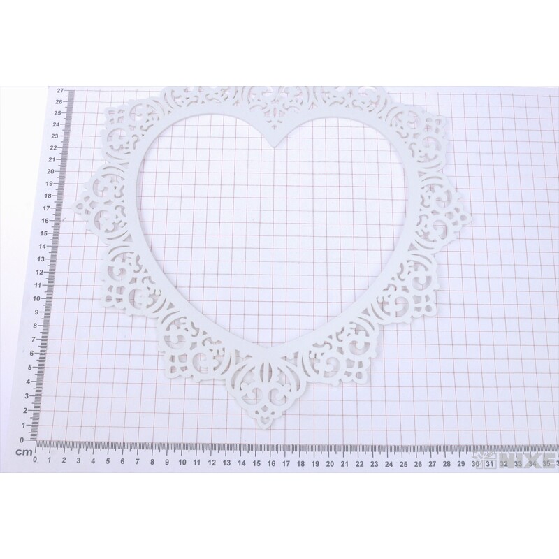 ZÁVĚS SRDCE 29cm*BÍLÁ