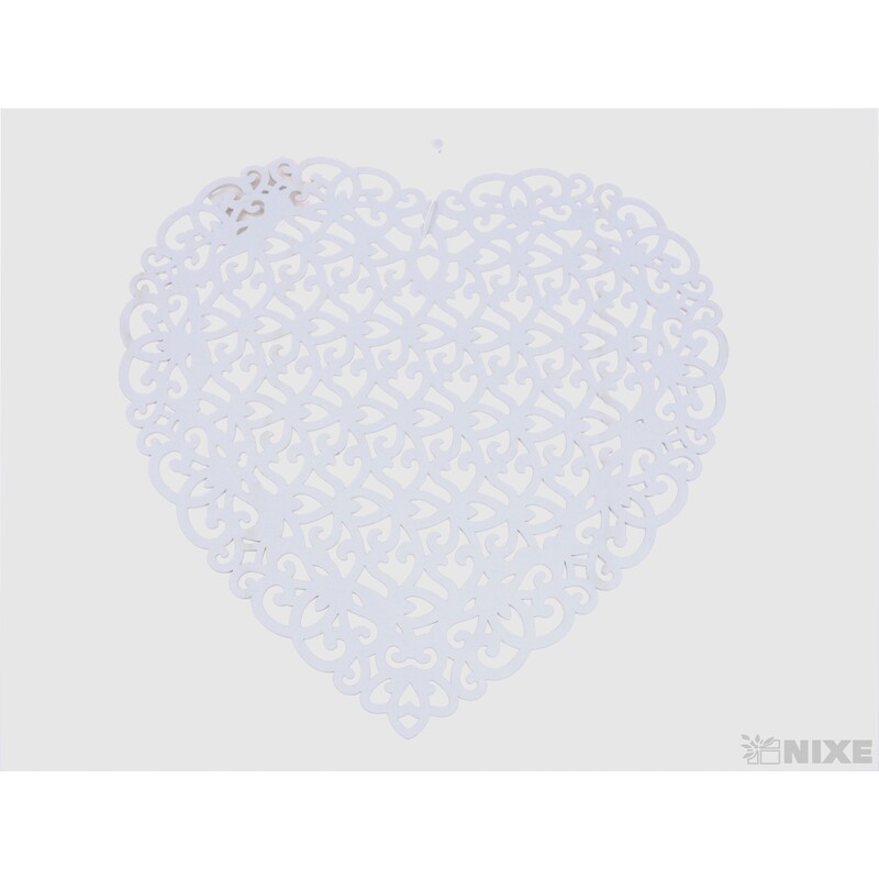 ZÁVĚS SRDCE 30cm*BÍLÁ V+