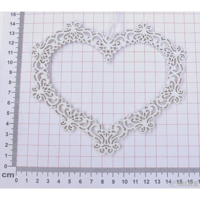 ZÁVĚS SRDCE 15x13cm*BÍLÁ V+