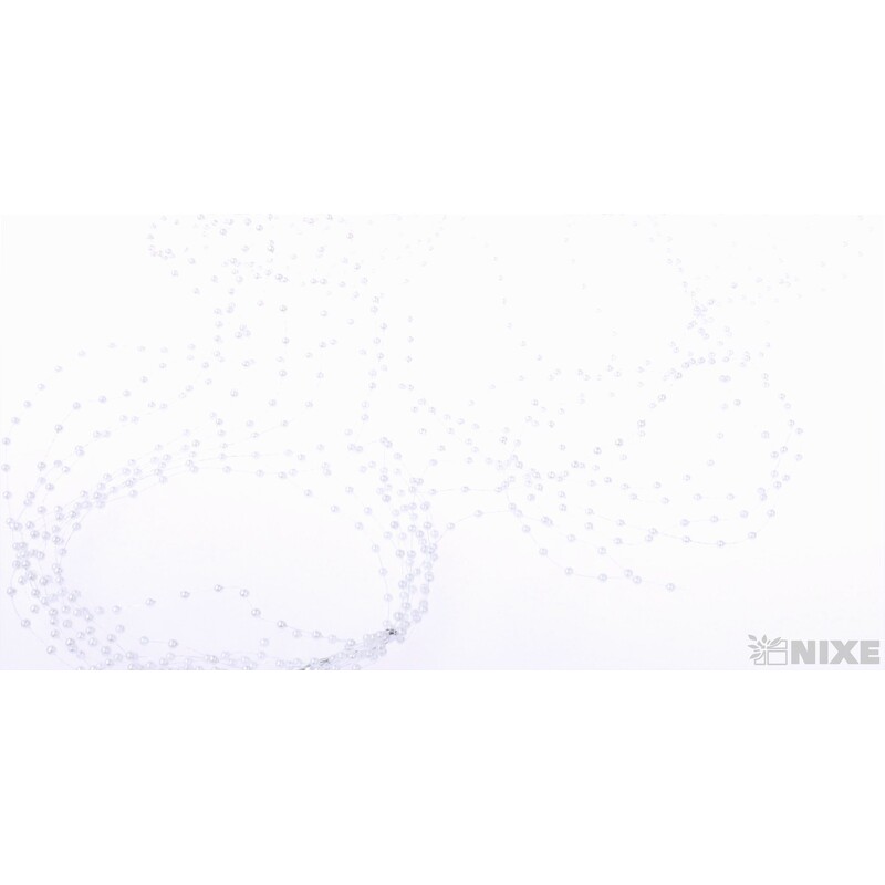 PERLIČKY NA SILONU 120cm 10ks*BÍLÁ