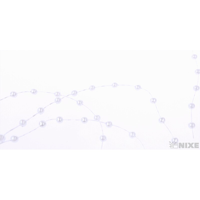 PERLIČKY NA SILONU 120cm 10ks*BÍLÁ