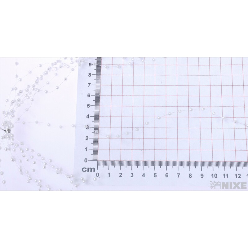 PERLIČKY NA SILONU 120cm 10ks*BÍLÁ