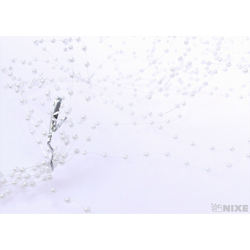 PERLIČKY NA SILONU 120cm 10ks*BÍLÁ