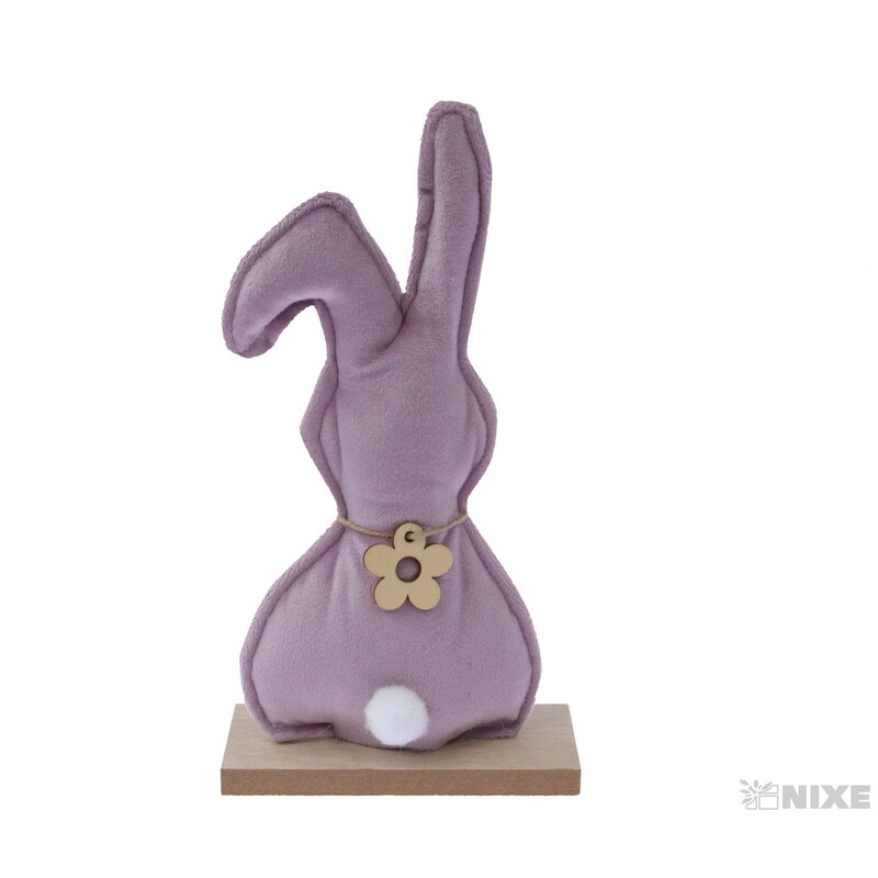 ZAJÍC FILC 23x10cm*STARORŮŽOVÁ