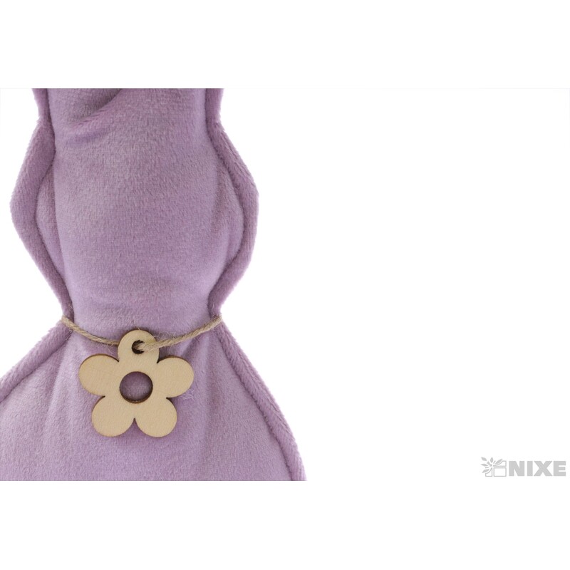 ZAJÍC FILC 23x10cm*STARORŮŽOVÁ