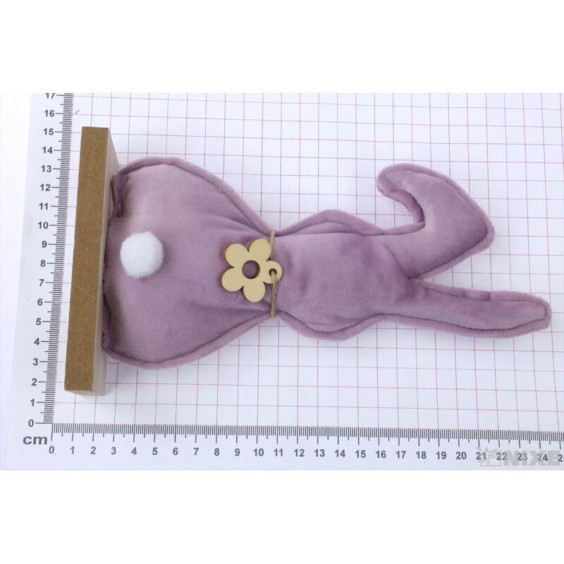 ZAJÍC FILC 23x10cm*STARORŮŽOVÁ