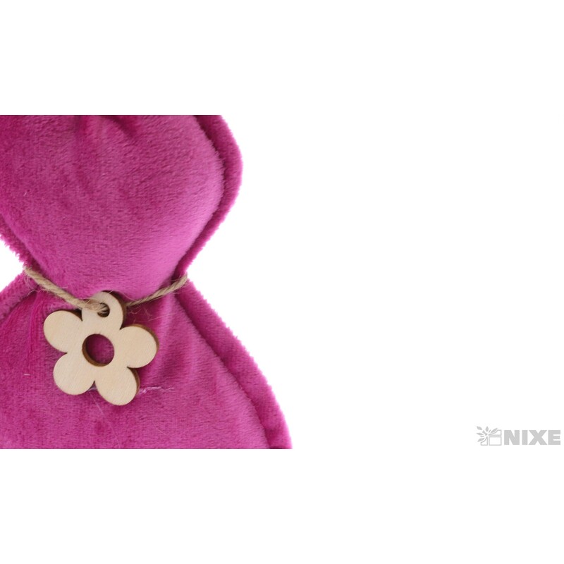 ZAJÍC FILC 23x10cm*RŮŽOVÁ TM.