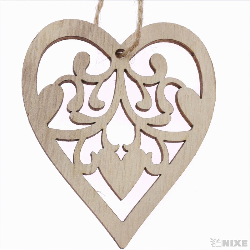 ZÁVĚS SRDCE 7cm 10ks*MIX BAREV