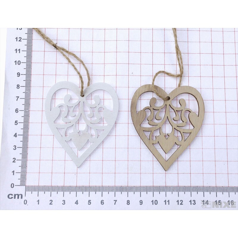 ZÁVĚS SRDCE 7cm 10ks*MIX BAREV