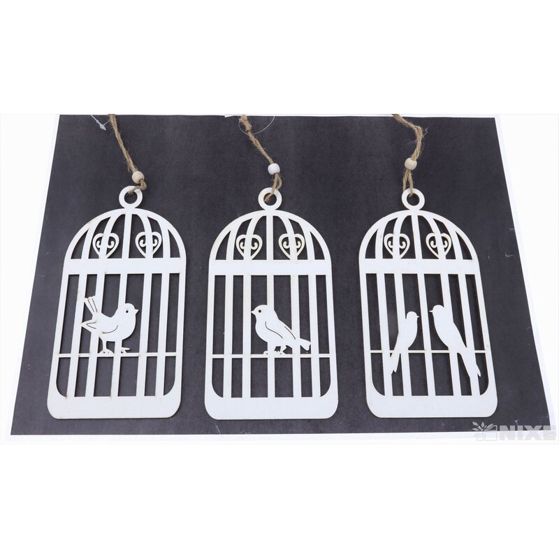 ZÁVĚS D KLEC 10x20cm 3ks*BÍLÁ V+