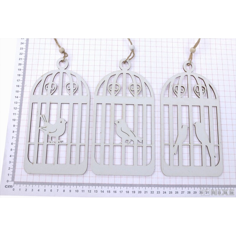 ZÁVĚS D KLEC 10x20cm 3ks*BÍLÁ V+