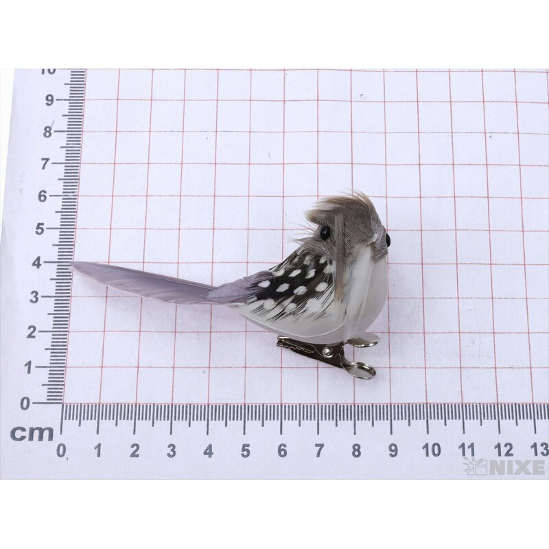 PTÁČEK KLIPS 9cm 12ks*PŘÍRODNÍ