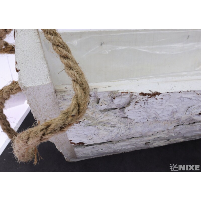 OBAL DŘEVO 30x11x8cm*BÍLÁ