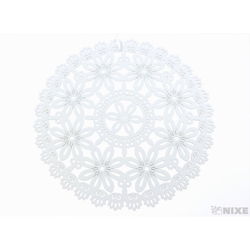 ZÁVĚS KRUH KYTKA 30cm*BÍLÁ V+