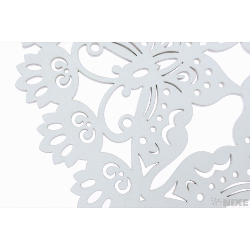 ZÁVĚS KRUH MOTÝL 30cm*BÍLÁ V+