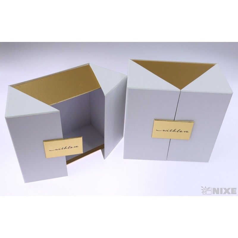 KRABICE 2ks 21x12cm 19X10*BÍLÁ