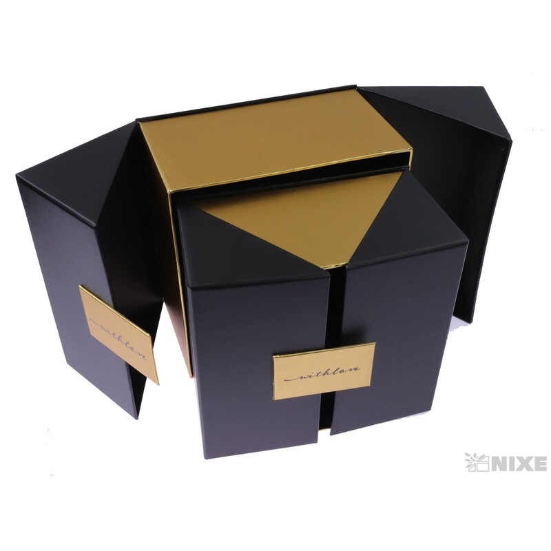 KRABICE 2ks 21x12cm 19X10*ČERNÁ