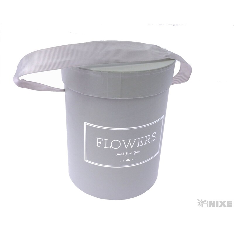 KVĚTINOVÝ BOX 12x14cm*ŠEDÁ