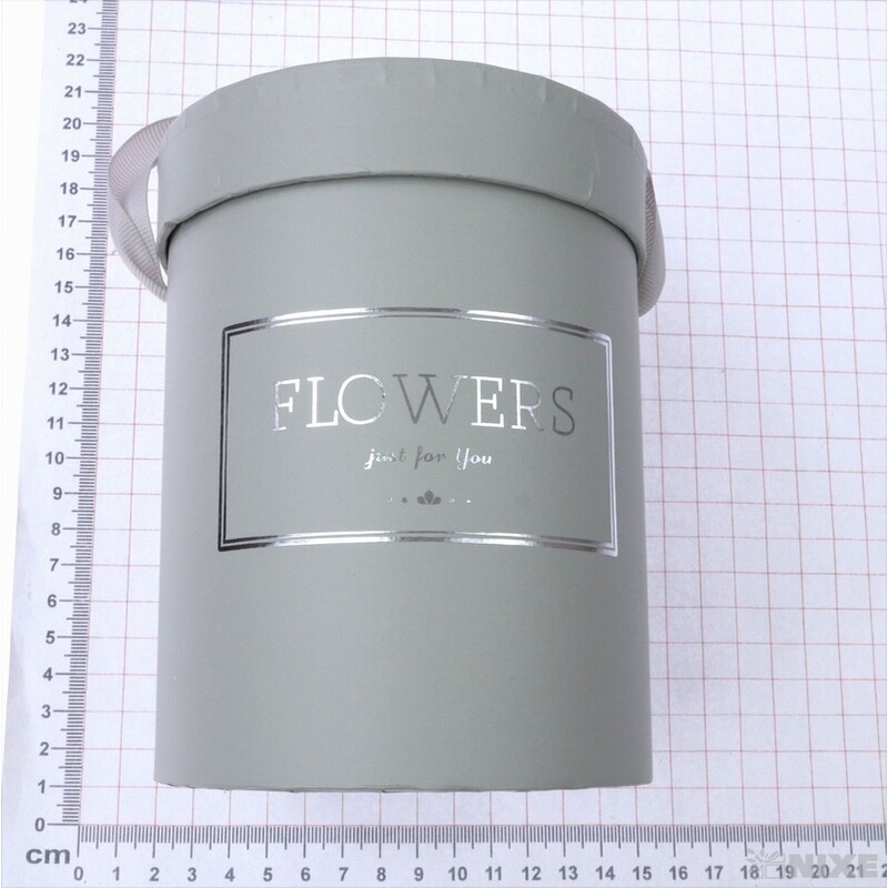 KVĚTINOVÝ BOX 12x14cm*ŠEDÁ