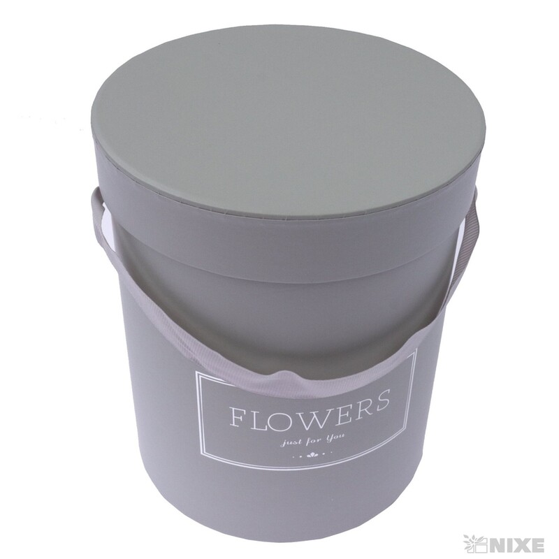 KVĚTINOVÝ BOX 14x18cm*ŠEDÁ