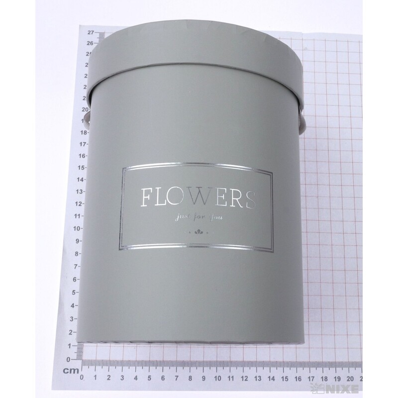 KVĚTINOVÝ BOX 14x18cm*ŠEDÁ