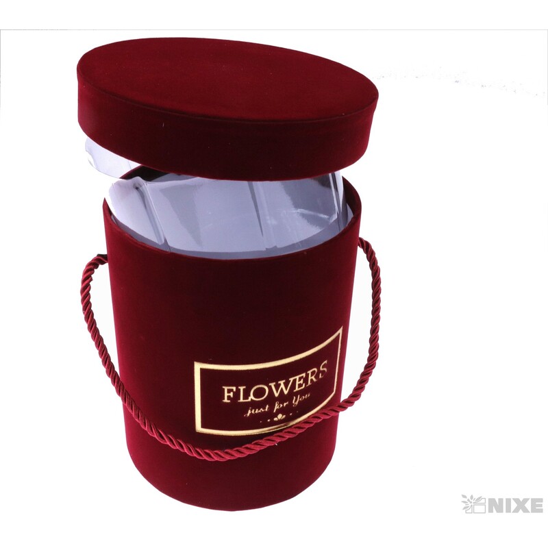 KVĚTINOVÝ BOX 14x18cm*BORDOVÁ