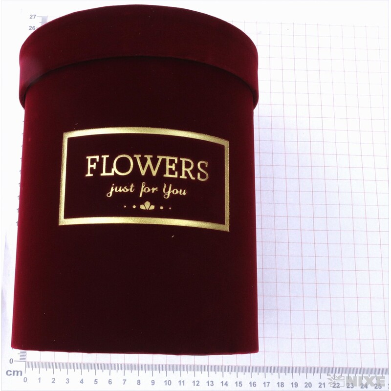 KVĚTINOVÝ BOX 14x18cm*BORDOVÁ