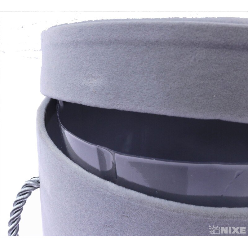 KVĚTINOVÝ BOX 14x18cm*ŠEDÁ