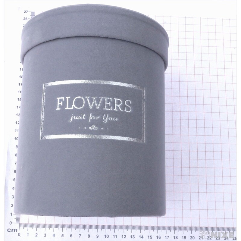 KVĚTINOVÝ BOX 14x18cm*ŠEDÁ