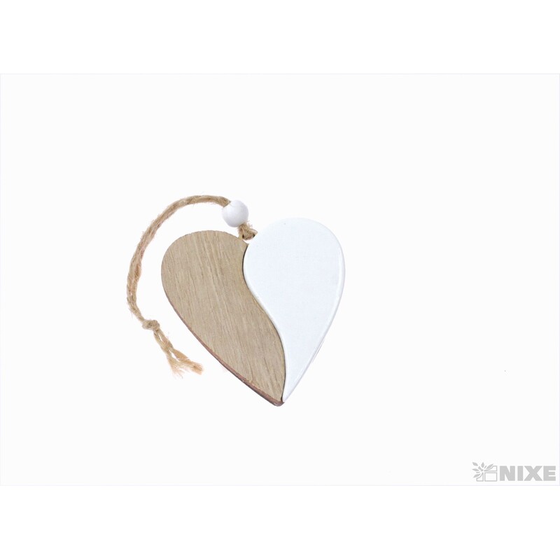 ZÁVĚS SRDCE DŘEVO 7x6cm*