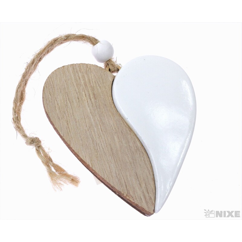 ZÁVĚS SRDCE DŘEVO 7x6cm*