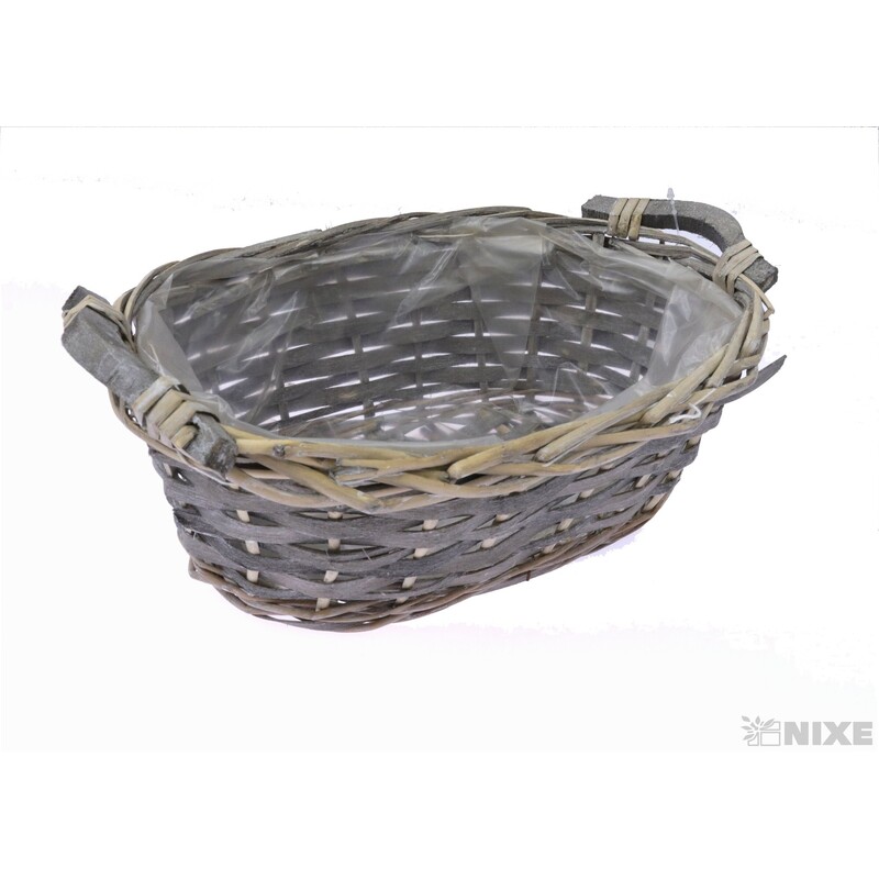 OBAL RATTAN 24x16x9cm*ŠEDÁ