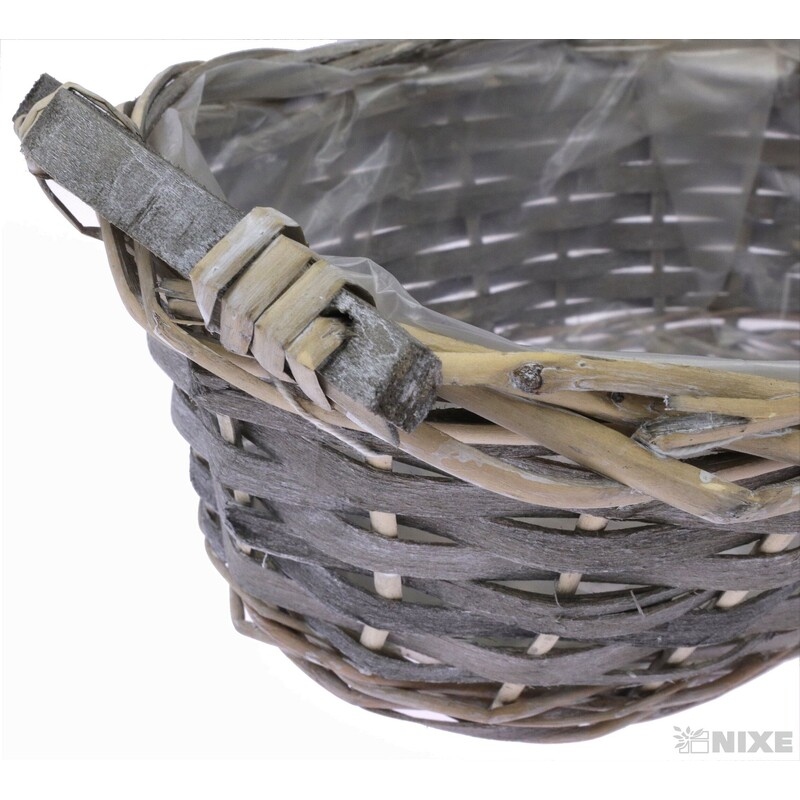 OBAL RATTAN 24x16x9cm*ŠEDÁ