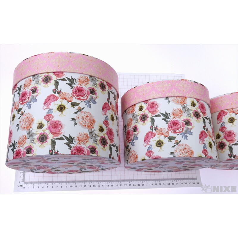 KVĚTINOVÝ BOX 3ks pr. 20x17cm 17x14 15x13*MIX BAREV