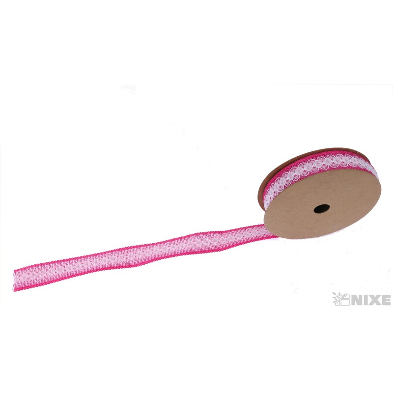 STUHA JUTA KRAJKA 25mmx7yd*RŮŽOVÁ TM.