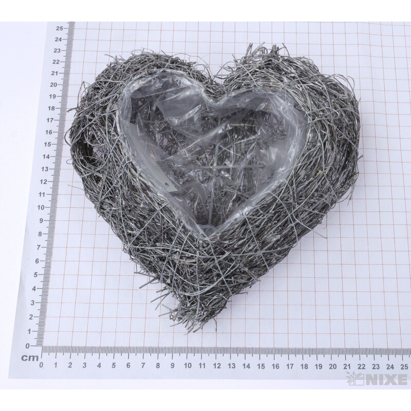 OBAL RÉVA SRDCE 20x11x4cm*STŘÍBRNÁ