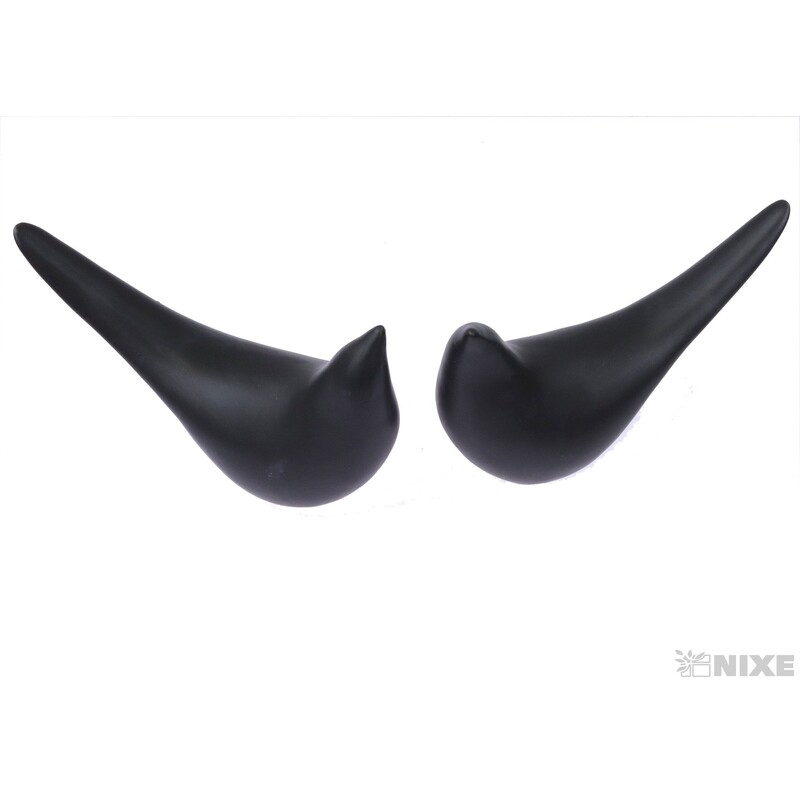 PTÁČEK KERAMIKA 17x11cm*ČERNÁ