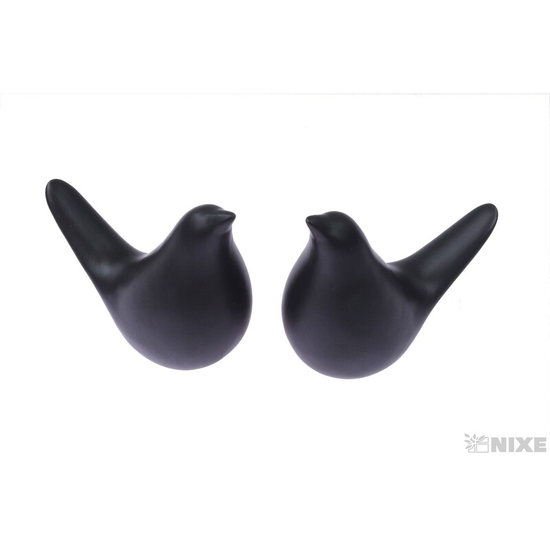 PTÁČEK KERAMIKA 15x13cm*ČERNÁ