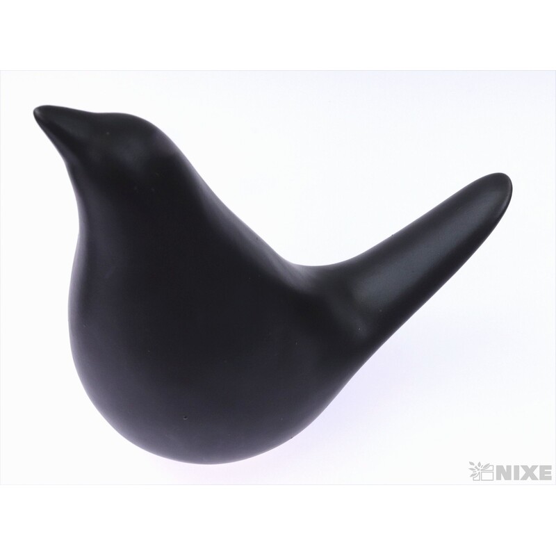 PTÁČEK KERAMIKA 15x13cm*ČERNÁ