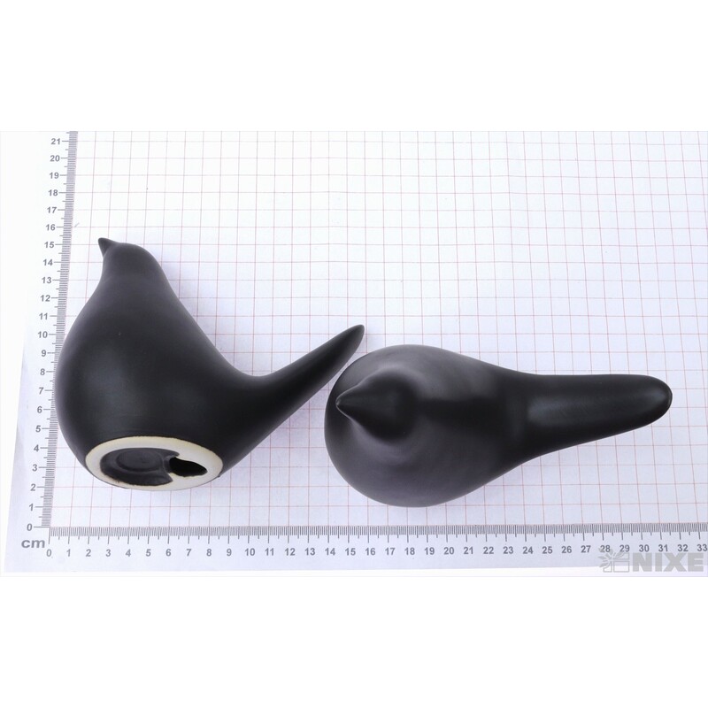 PTÁČEK KERAMIKA 15x13cm*ČERNÁ