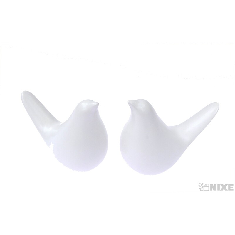 PTÁČEK KERAMIKA 15x13cm*BÍLÁ