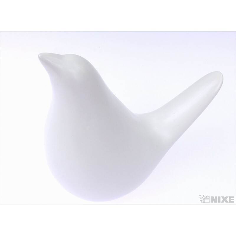 PTÁČEK KERAMIKA 15x13cm*BÍLÁ