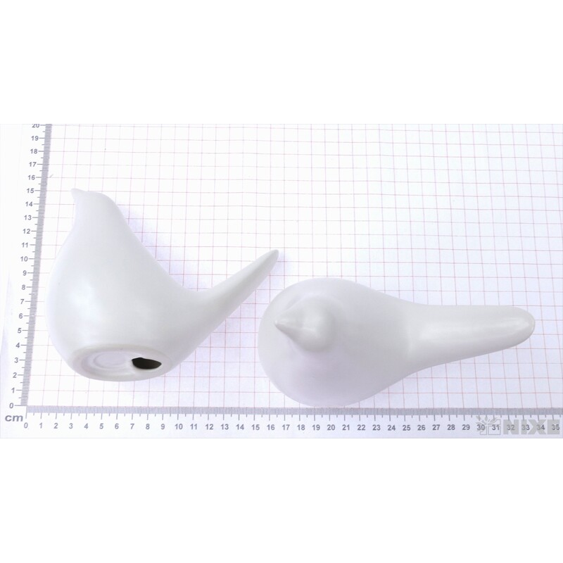 PTÁČEK KERAMIKA 15x13cm*BÍLÁ